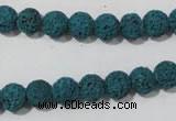 CLV452 15.5 inches 8mm round dyed blue lava beads wholesale