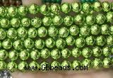 CLV556 15.5 inches 10mm round plated lava beads wholesale