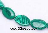 CMA01 10*13mm flat oval imitate malachite beads Wholesale