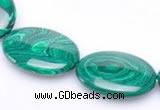 CMA04 flat oval 18*25mm imitate malachite beads Wholesale