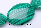 CMA06 22*30mm flat oval imitate malachite beads Wholesale