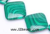 CMA10 15.5 inches 31mm rhombus imitate malachite beads wholesale