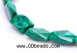 CMA23 8*14mm faceted oval imitate malachite beads Wholesale