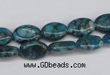 CMB46 15.5 inches 10*14mm oval dyed natural medical stone beads