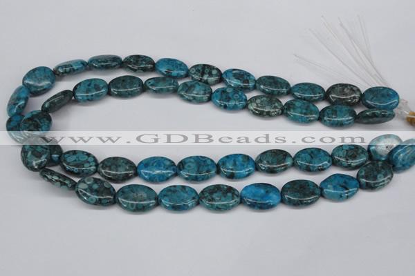 CMB48 15.5 inches 13*18mm oval dyed natural medical stone beads