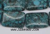 CMB58 15.5 inches 18*25mm rectangle dyed natural medical stone beads