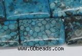 CMB59 15.5 inches 20*30mm rectangle dyed natural medical stone beads