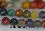 CME101 15.5 inches 6mm faceted round mixed gemstone beads