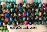 CME256 15.5 inches 7*9mm - 8*10mm pumpkin mixed tiger eye beads