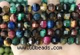 CME257 15.5 inches 10*11mm - 11*12mm pumpkin mixed tiger eye beads