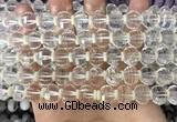 CME300 15.5 inches 8*11mm - 9*12mm pumpkin white crystal beads