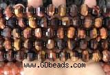 CME306 15.5 inches 8*11mm - 9*12mm pumpkin tiger eye beads