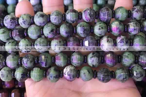 CME329 15.5 inches 9*11mm - 10*12mm pumpkin ruby zoisite beads