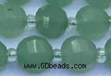 CME350 15 inches 8mm pumpkin green aventurine beads