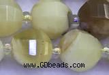 CME362 15 inches 10mm pumpkin yellow opal beads