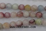 CMG112 15.5 inches 8mm round natural morganite beads wholesale