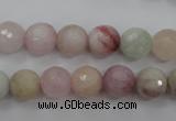 CMG124 15.5 inches 12mm faceted round natural morganite beads