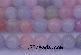 CMG141 15.5 inches 6mm round natural morganite gemstone beads