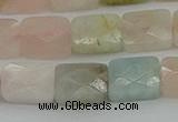 CMG180 15.5 inches 8*10mm faceetd rectangle morganite beads