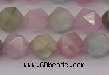 CMG203 15.5 inches 10mm faceted nuggets morganite gemstone beads