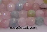 CMG210 15.5 inches 6mm faceted round morganite beads wholesale