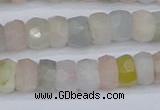 CMG216 15.5 inches 4*7mm faceted rondelle morganite beads