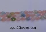 CMG231 15.5 inches 8*12mm flat teardrop morganite beads wholesale