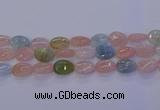 CMG233 15.5 inches 12*16mm flat teardrop morganite beads wholesale