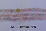 CMG253 15.5 inches 10mm faceted coin morganite beads