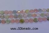 CMG254 15.5 inches 12mm faceted coin morganite beads