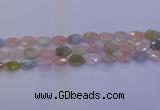 CMG271 15.5 inches 8*12mm faceted flat teardrop morganite beads