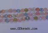 CMG283 15.5 inches 10*10mm faceted heart morganite beads