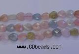 CMG286 15.5 inches 16*16mm faceted heart morganite beads