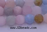 CMG302 15.5 inches 8mm round matte morganite beads wholesale