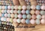 CMG338 15.5 inches 10mm round natural morganite beads