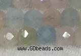 CMG350 15.5 inches 6mm faceted round amethyst gemstone beads