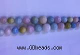 CMG368 15.5 inches 6mm - 16mm round natural morganite graduated beads