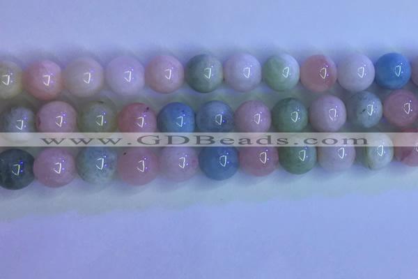 CMG373 15.5 inches 9mm round natural morganite beads wholesale