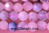 CMG396 15.5 inches 4mm faceted round morganite beads wholesale