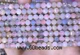 CMG415 15.5 inches 6mm faceted round morganite gemstone beads