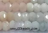 CMG456 15 inches 4*6mm faceted rondelle morganite beads