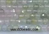 CMG470 15 inches 4mm faceted round morganite beads