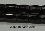 CMH105 15.5 inches 5*8mm faceted tube magnetic hematite beads