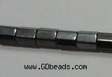 CMH107 15.5 inches 5*6mm faceted tube magnetic hematite beads