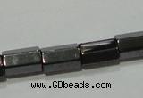 CMH108 15.5 inches 5*8mm faceted tube magnetic hematite beads