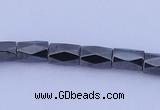 CMH12 16 inches 6*8mm faceted column magnetic hematite beads