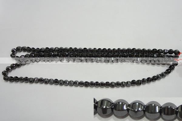 CMH129 15.5 inches 6*6mm pumpkin magnetic hematite beads