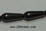 CMH139 15.5 inches 6*16mm teardrop magnetic hematite beads