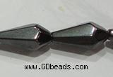 CMH142 15.5 inches 8*16mm faceted teardrop magnetic hematite beads