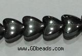 CMH172 15.5 inches 8*8mm heart magnetic hematite beads wholesale